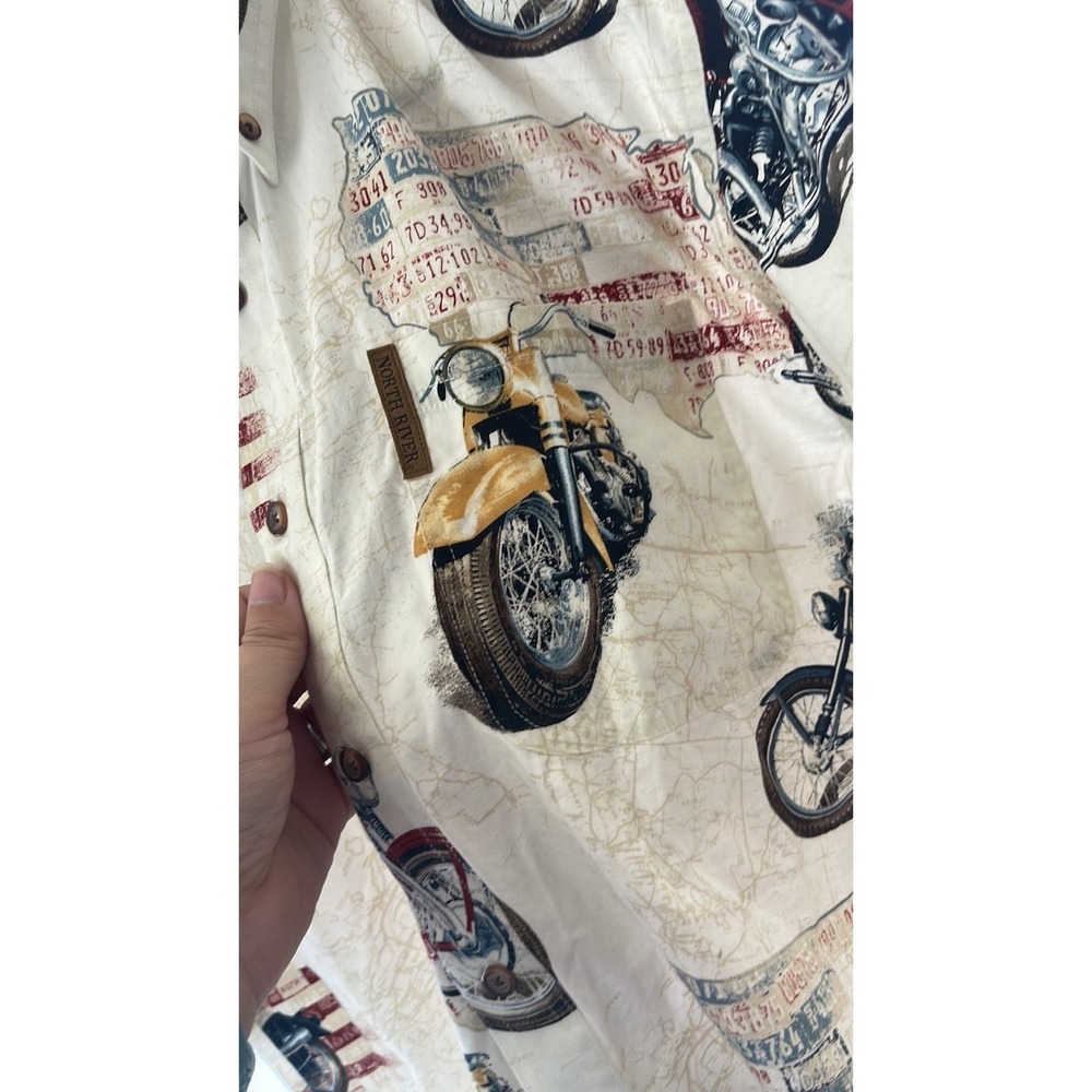 North River size M motorcycle button down - Picture 4 of 5